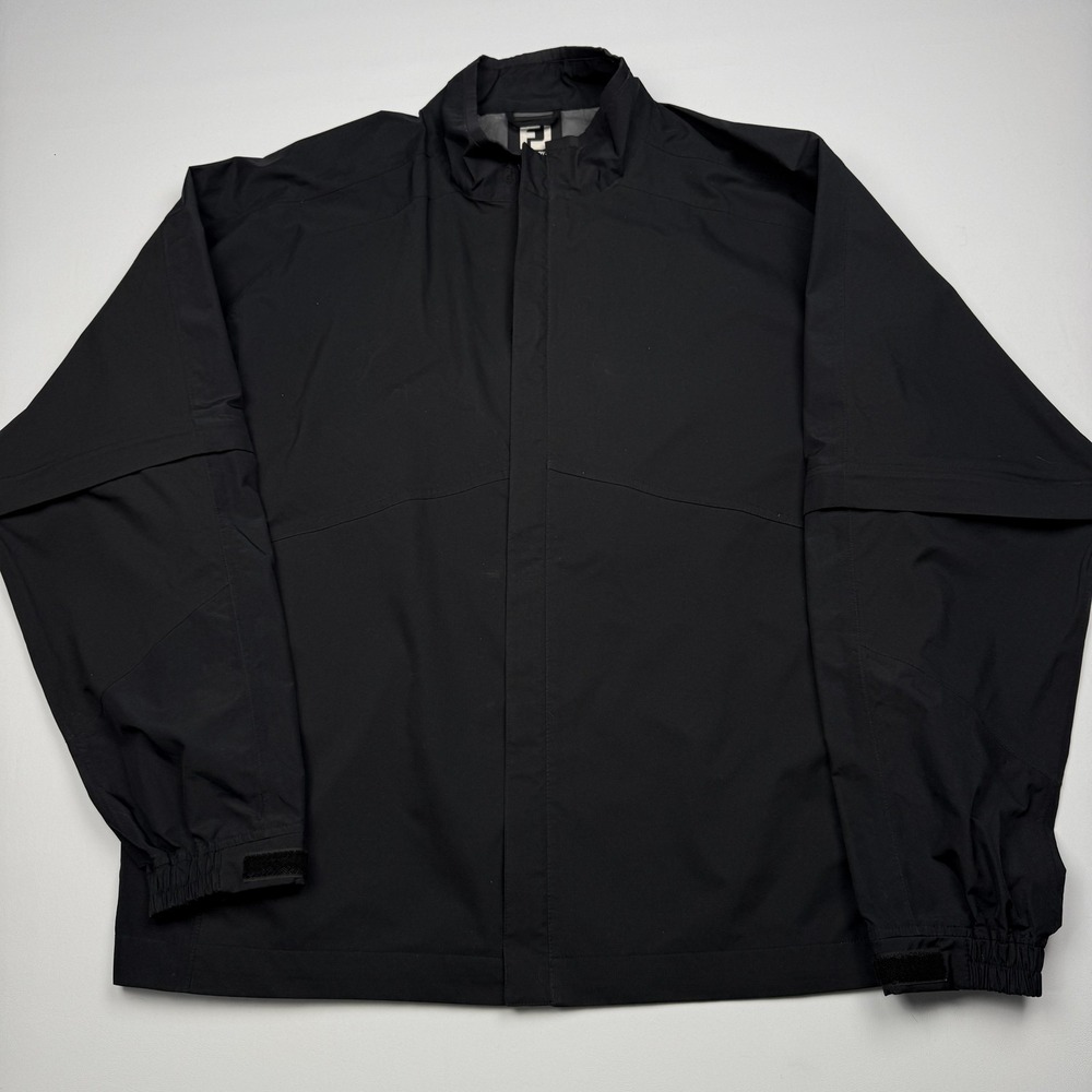 FootJoy DryJoys Convertible Jacket Mens XL Black Golf Windbreaker Waterproof